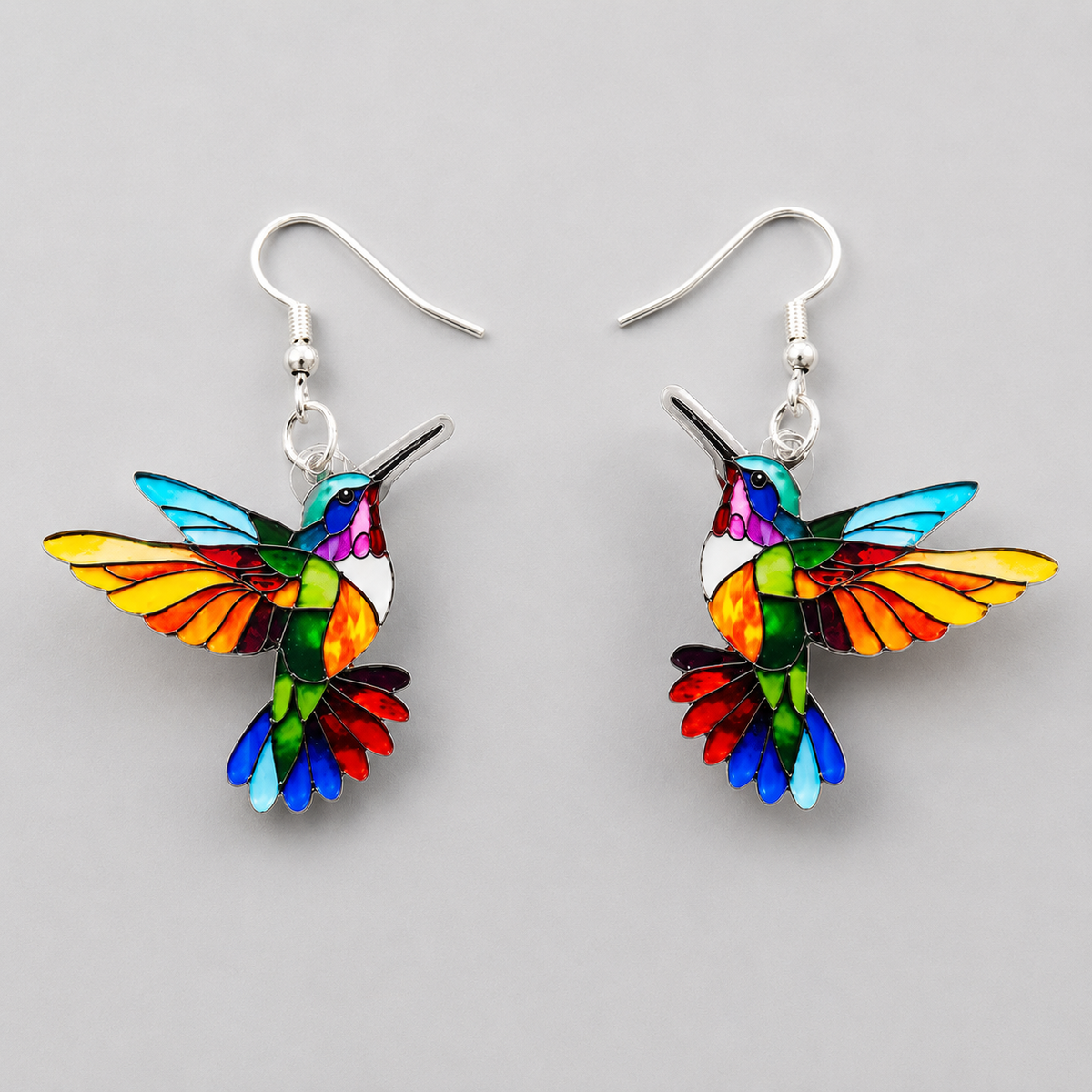 Evie | Hangende oorbellen in kolibrie-design