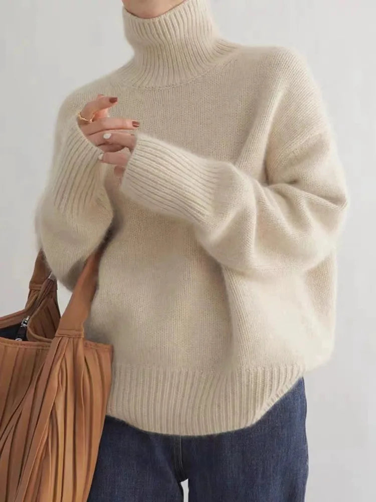 Fenlise | Luxe Trui Met Hoge Kraag