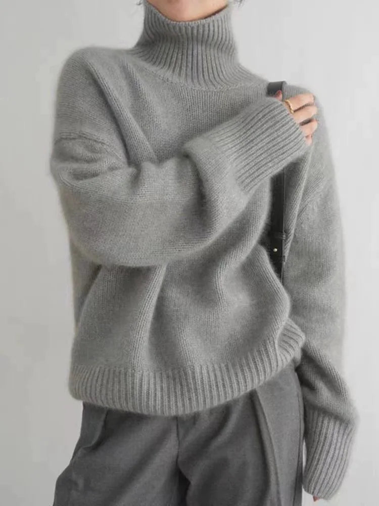 Fenlise | Luxe Trui Met Hoge Kraag
