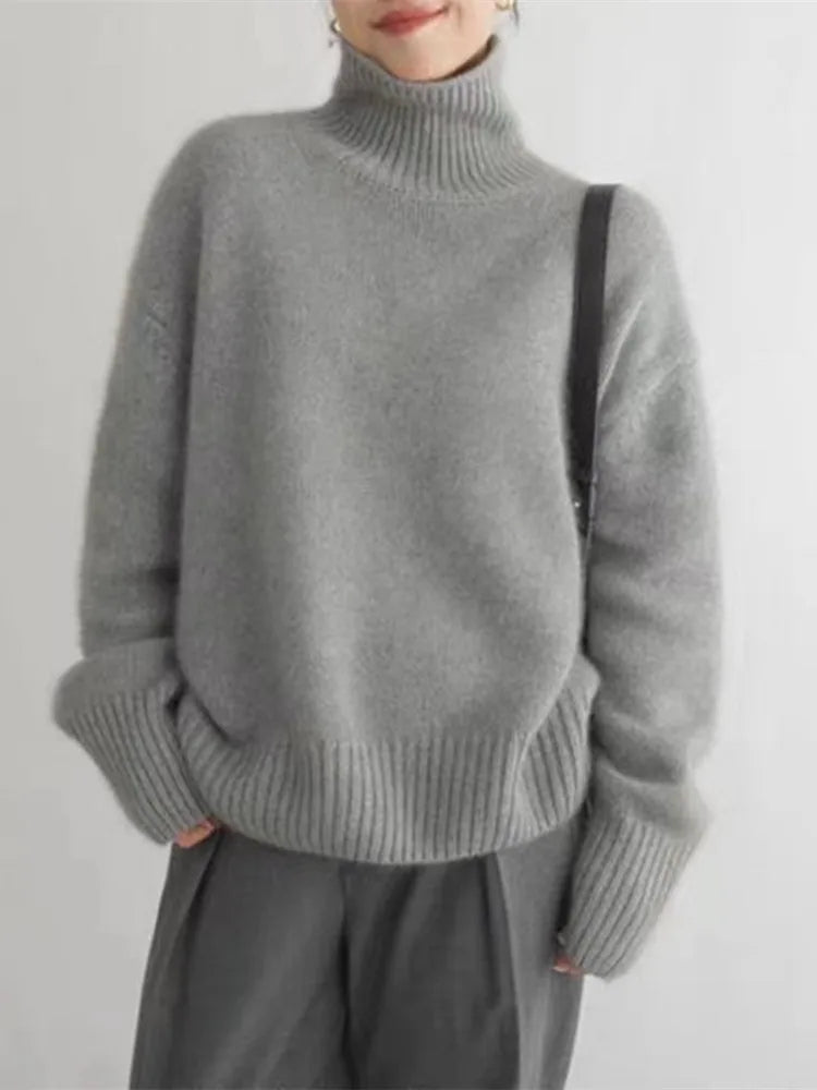 Fenlise | Luxe Trui Met Hoge Kraag