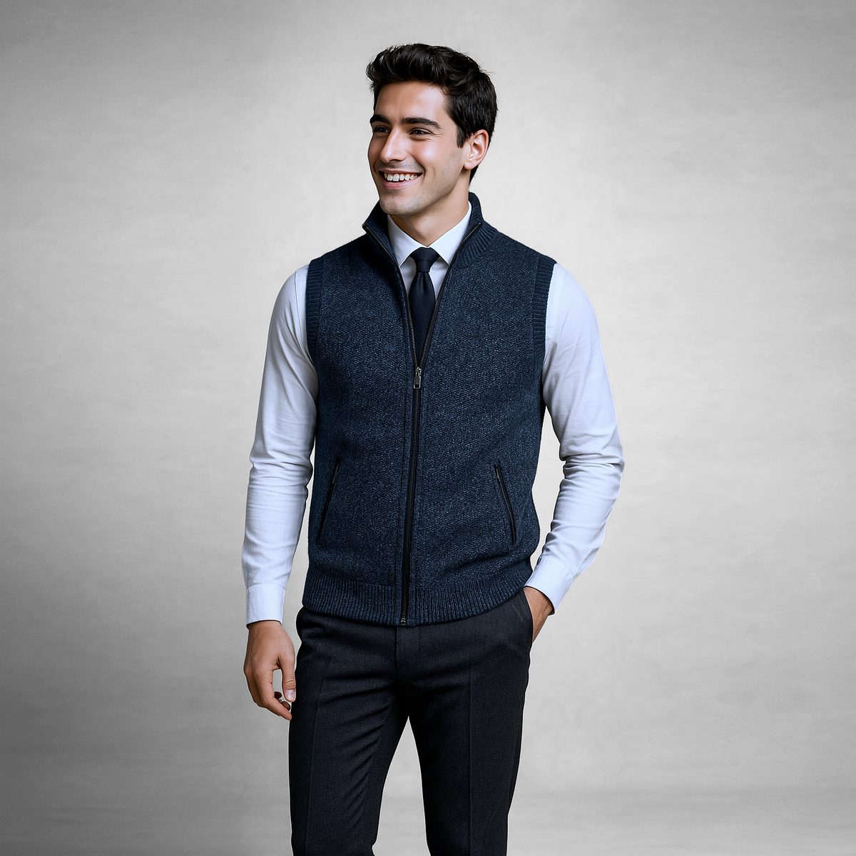 Merlovin | Heren Volledige Ritssluiting Vest