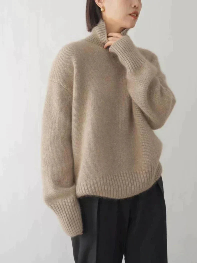 Fenlise | Luxe Trui Met Hoge Kraag