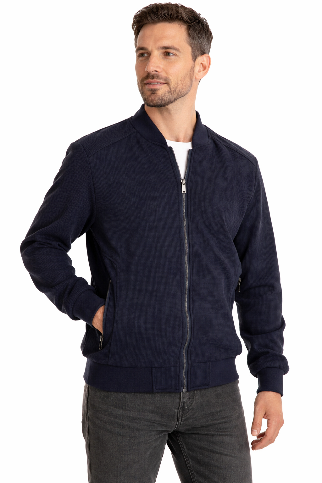 Timothy | Heren Vest met Ritssluiting en Opstaande Kraag
