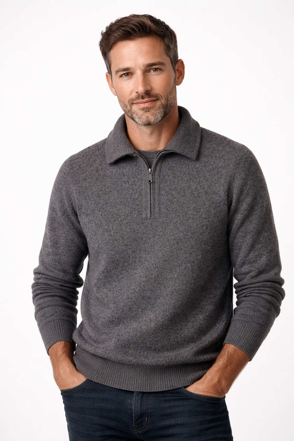 Kevin | Heren Quarter-Zip Trui