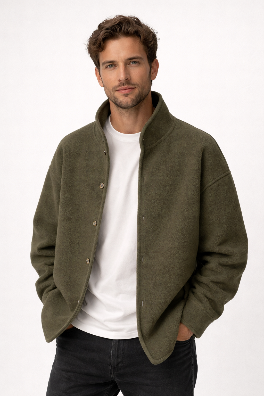 Nicholas | Heren Vest met Opstaande Kraag en Knoopsluiting