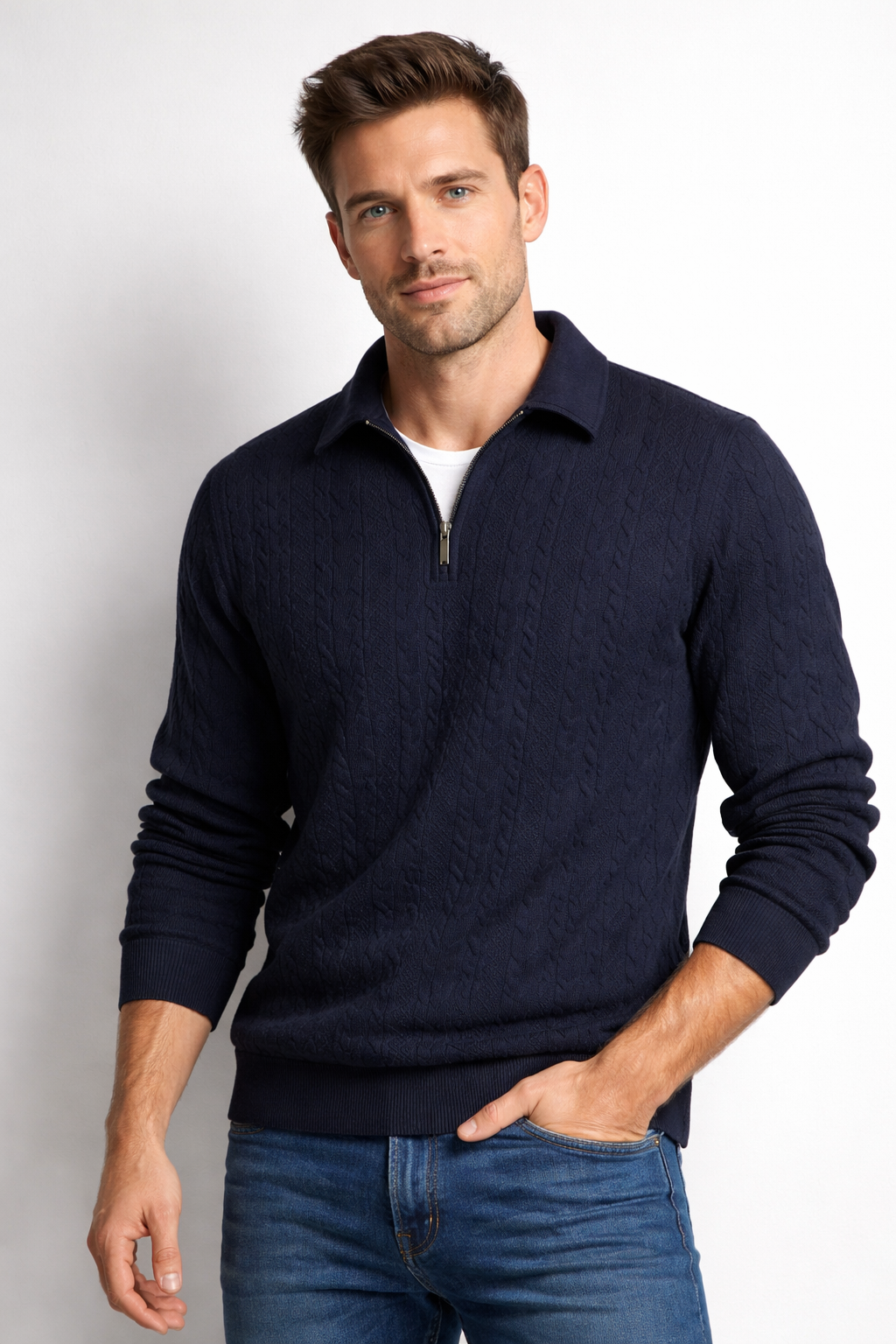 Edward | Heren Quarter-Zip Trui