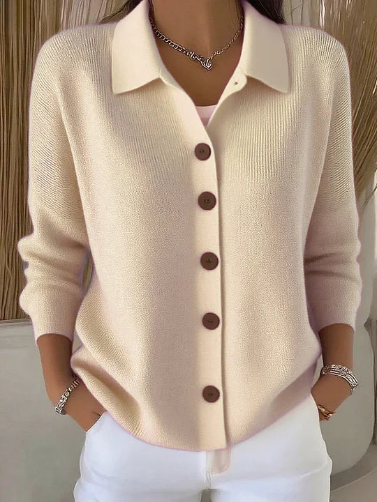 Mary | Dames Vest met Kraag en Knoopsluiting