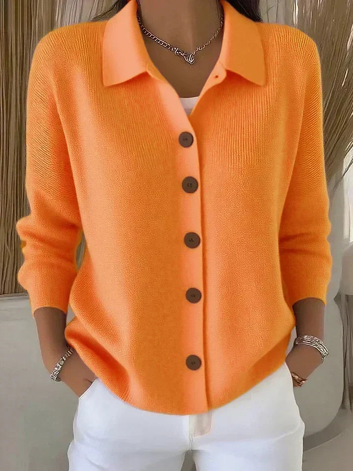 Mary | Dames Vest met Kraag en Knoopsluiting