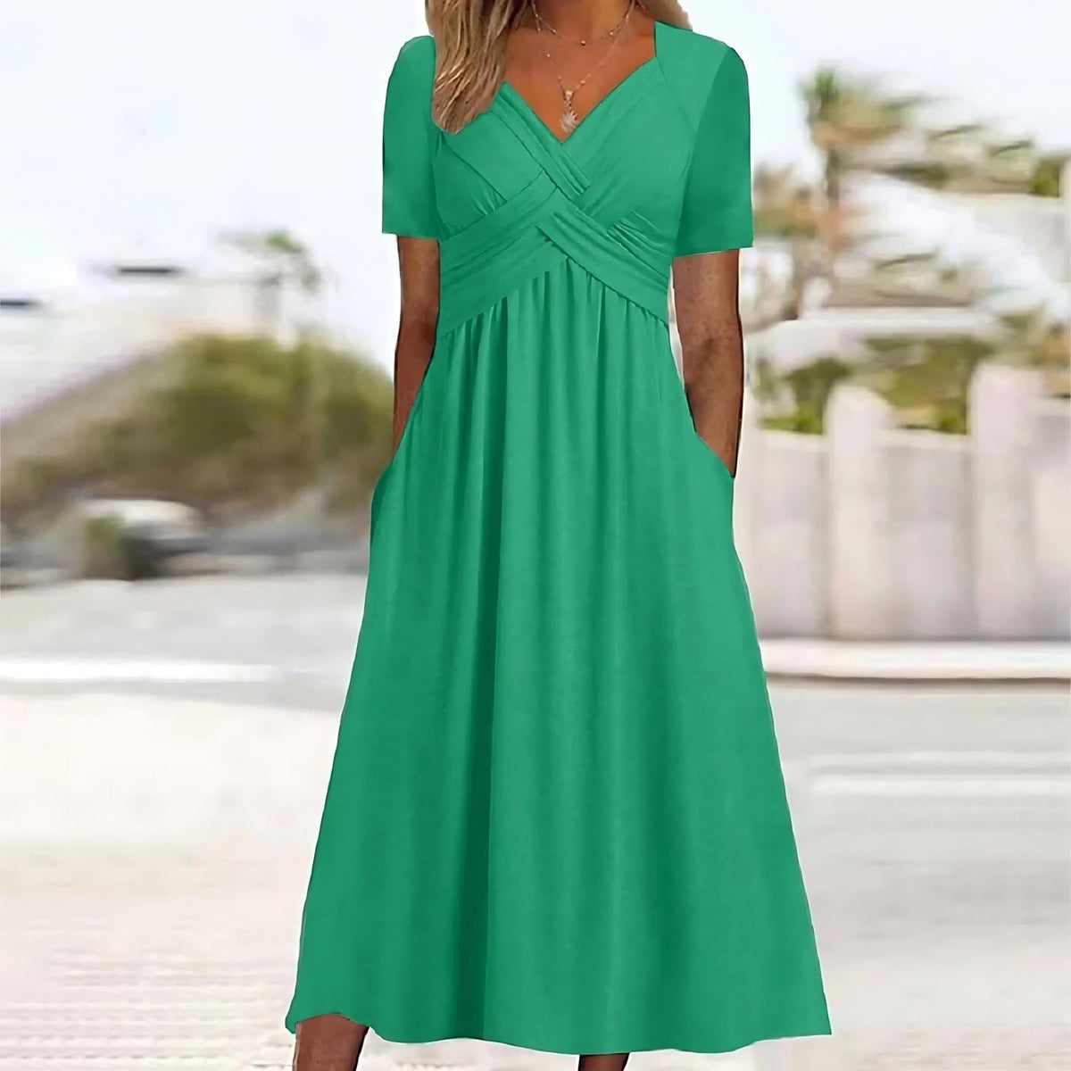 Perla | Elegante midi-jurk met A-lijn