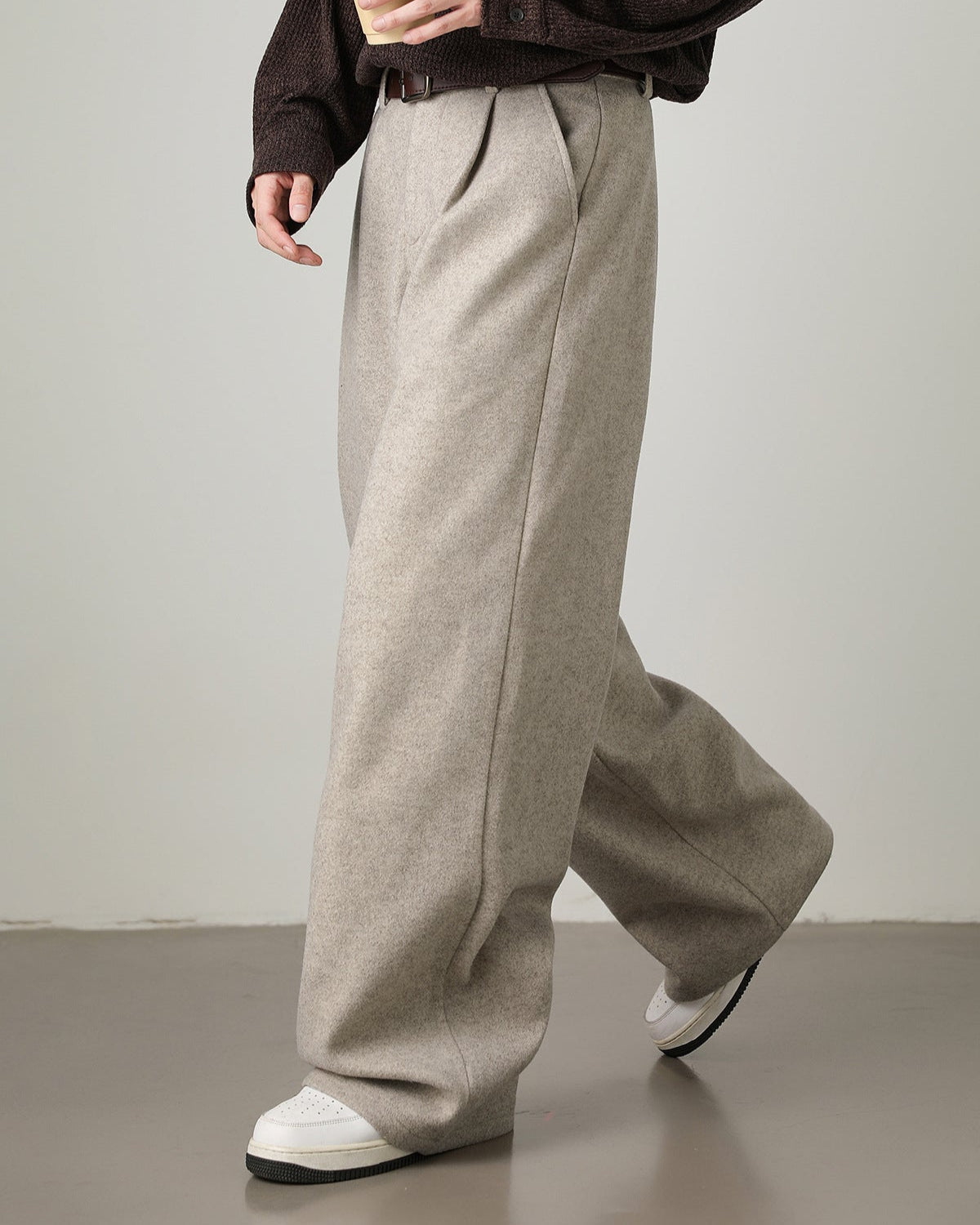 Anthony | Heren Wijde Broek met Hoge Taille