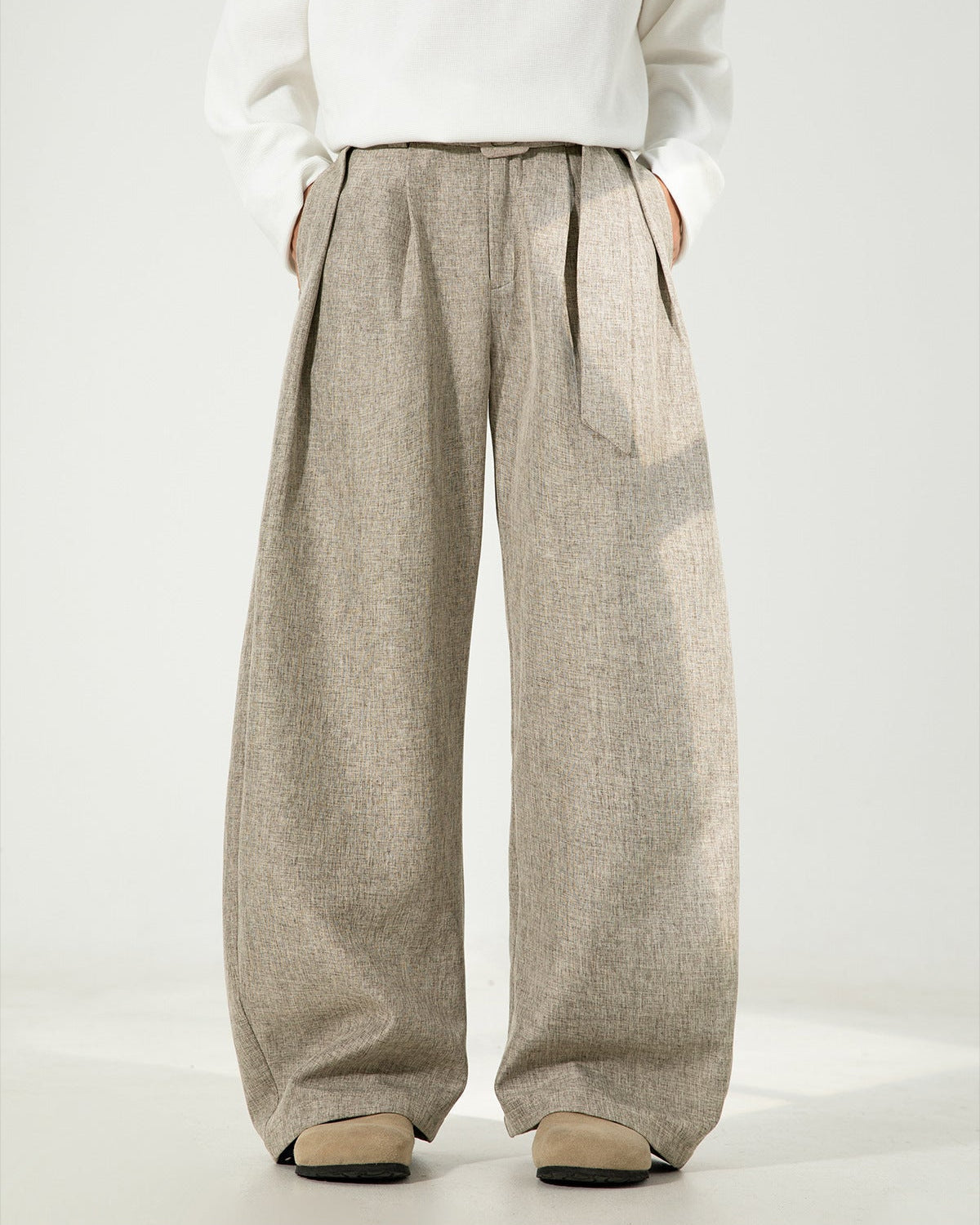 Matthew | Heren Plooi Broek met Hoge Taille