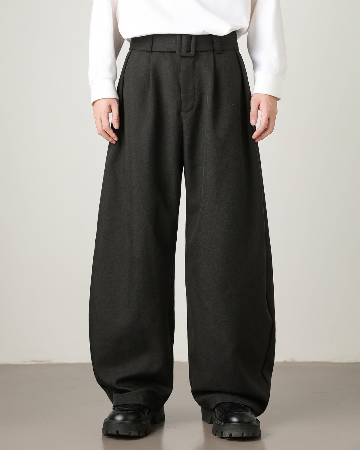 Matthew | Heren Plooi Broek met Hoge Taille