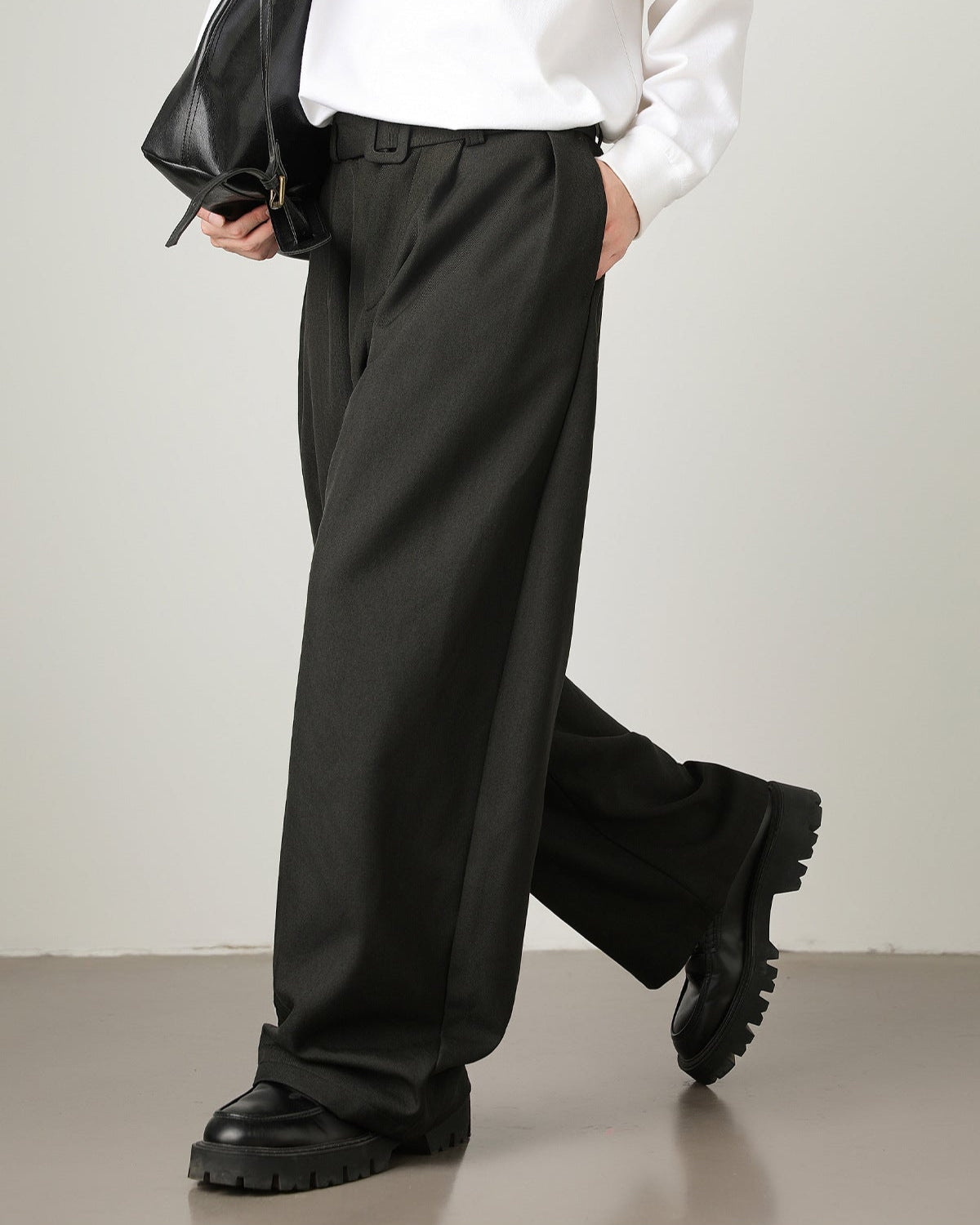 Matthew | Heren Plooi Broek met Hoge Taille