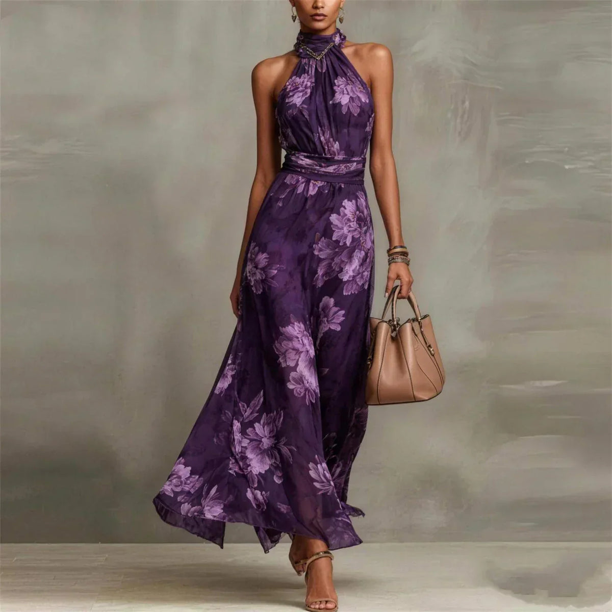 Lorena | Maxi-jurk met bloemenprint