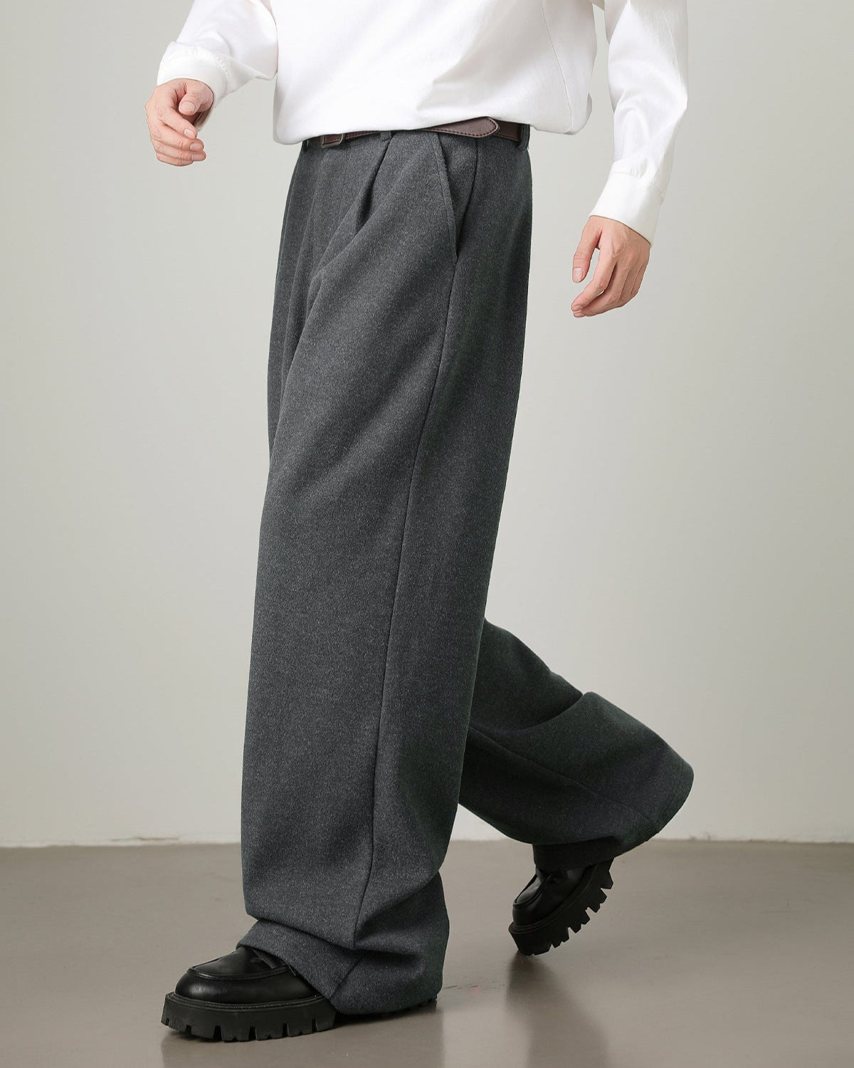 Anthony | Heren Wijde Broek met Hoge Taille