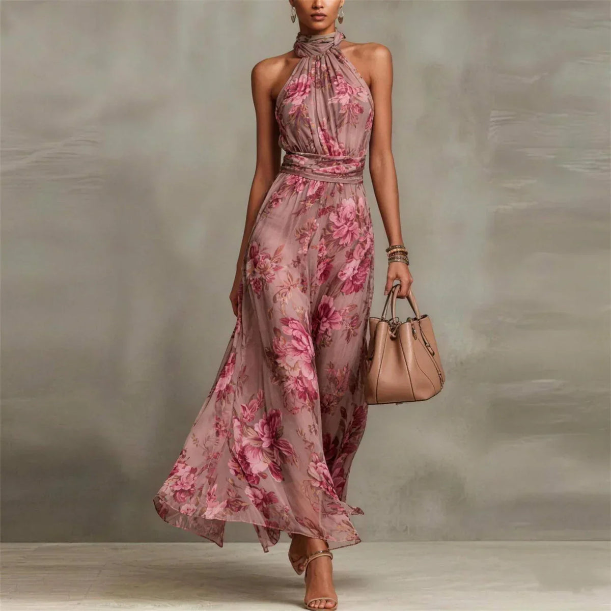 Lorena | Maxi-jurk met bloemenprint