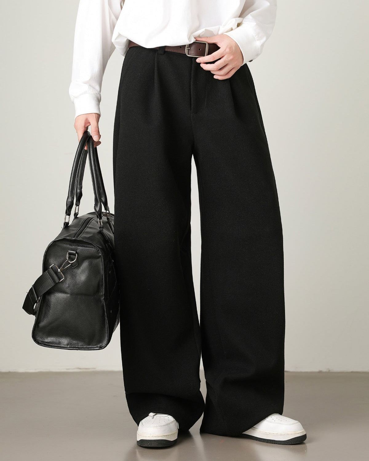Anthony | Heren Wijde Broek met Hoge Taille