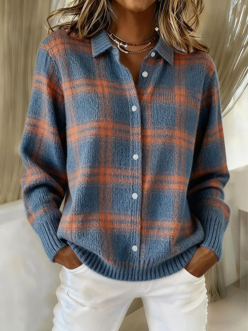 Faerle | Klassieke Blouse Met Ruitpatroon