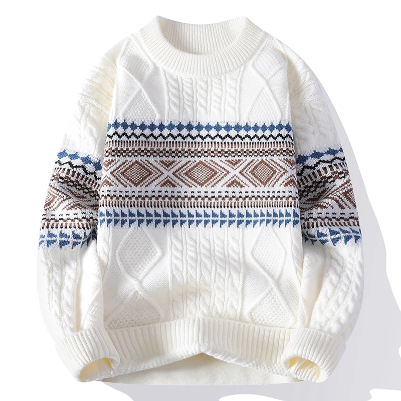Christopher | Heren Kabeltrui met Winterpatroon