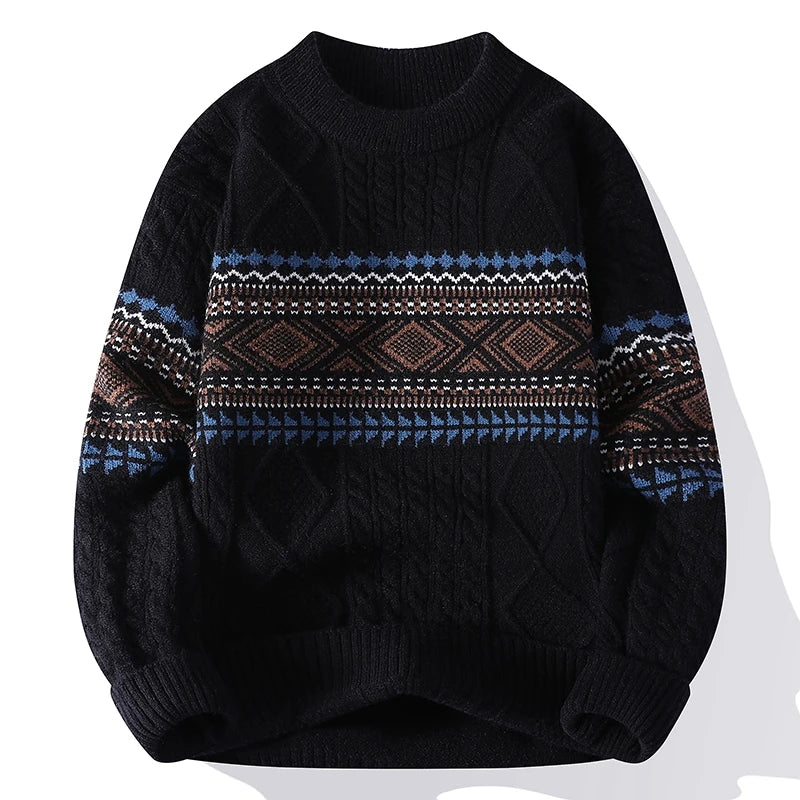 Christopher | Heren Kabeltrui met Winterpatroon