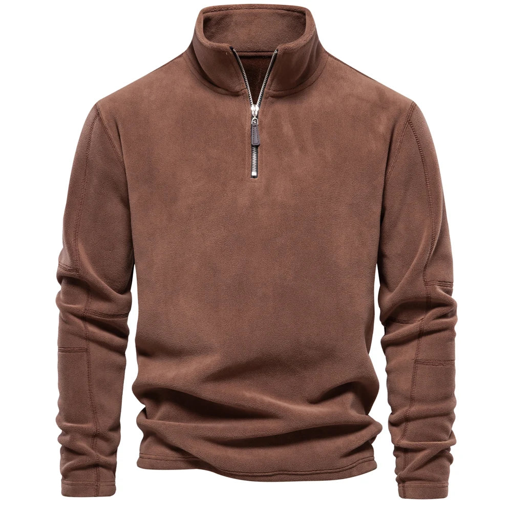 Larry | Heren Wintertrui met Hoge Kraag en Quarter-Zip