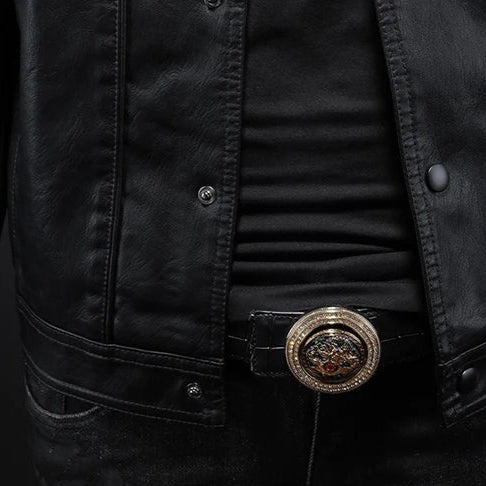 Darius | Stijlvolle Jas in Moto-Look