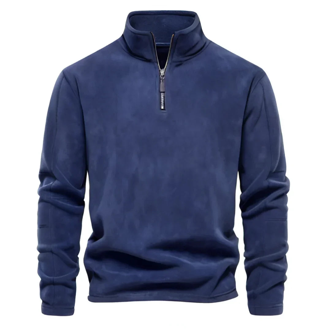 Larry | Heren Wintertrui met Hoge Kraag en Quarter-Zip