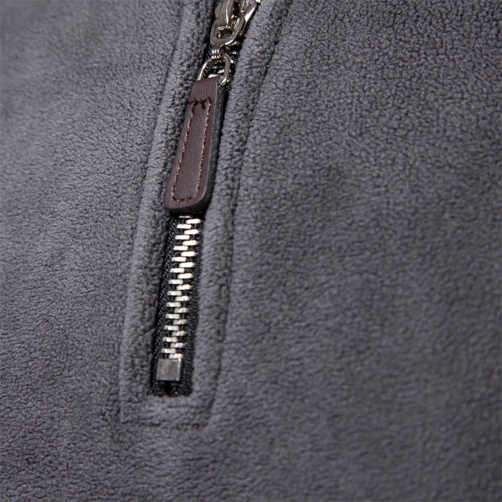 Larry | Heren Wintertrui met Hoge Kraag en Quarter-Zip