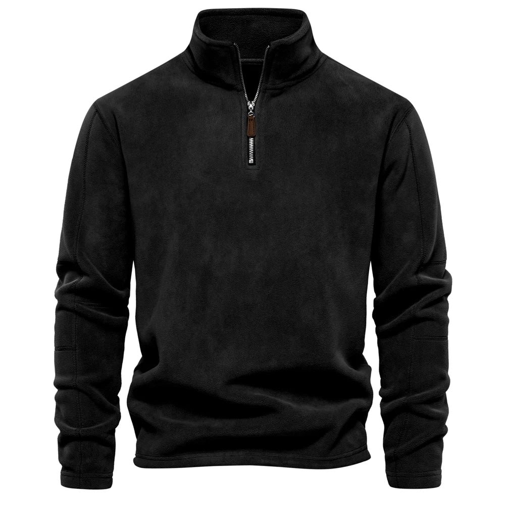 Larry | Heren Wintertrui met Hoge Kraag en Quarter-Zip