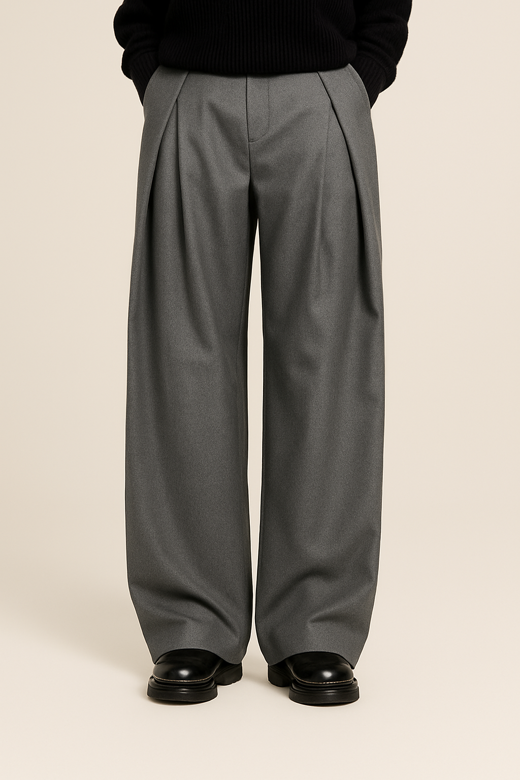 Paul | Heren Plooi Broek met Hoge Taille