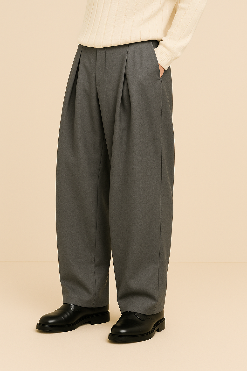Paul | Heren Plooi Broek met Hoge Taille