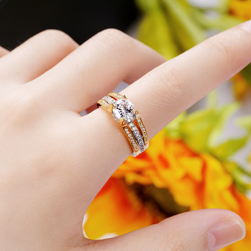 Vintage ring in kristal – Goud, Zilver, Roségoud