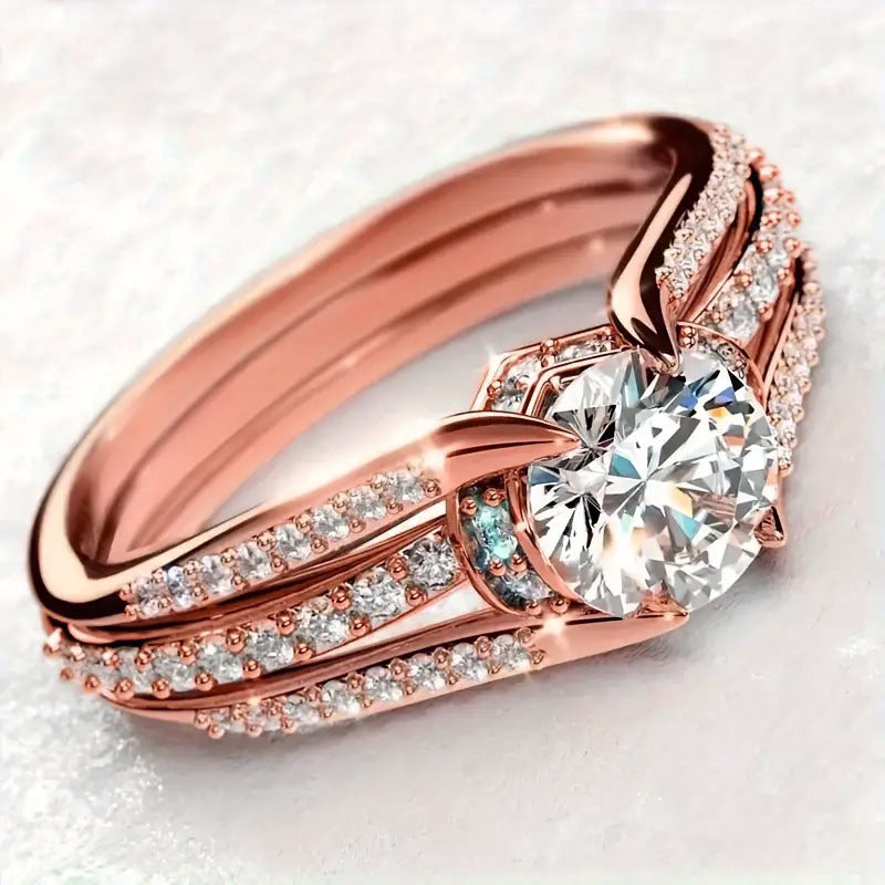 Vintage ring in kristal – Goud, Zilver, Roségoud