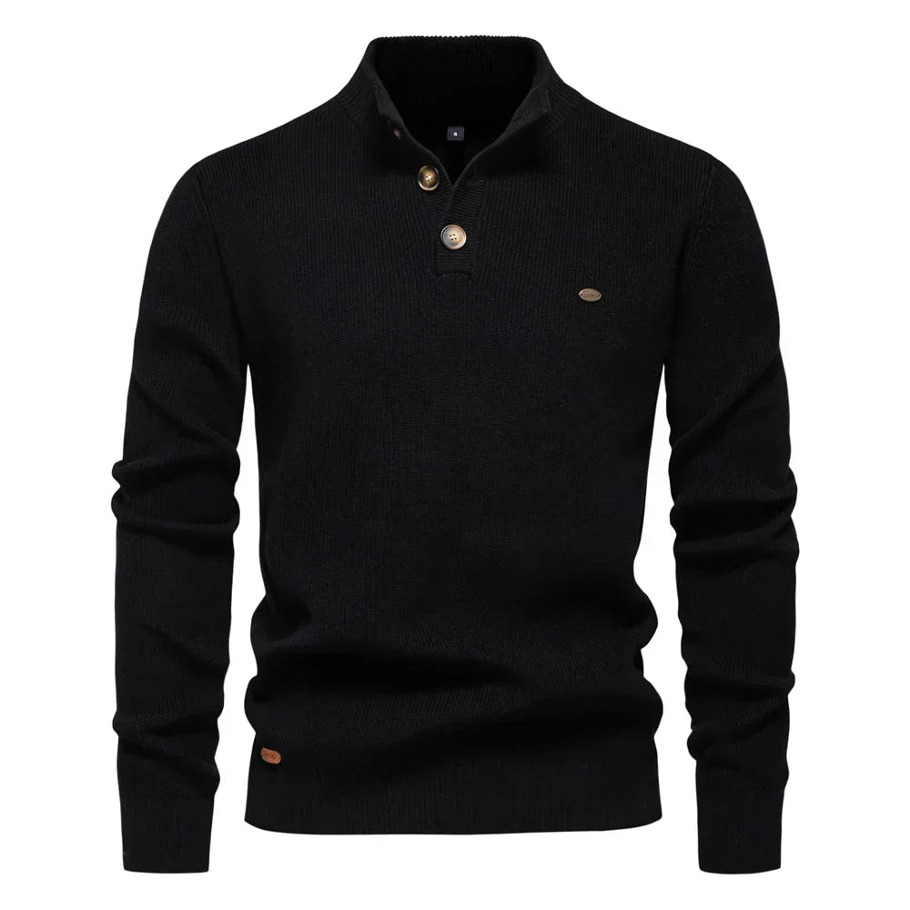 Marvion | Heren Trui Met Knoopdesign