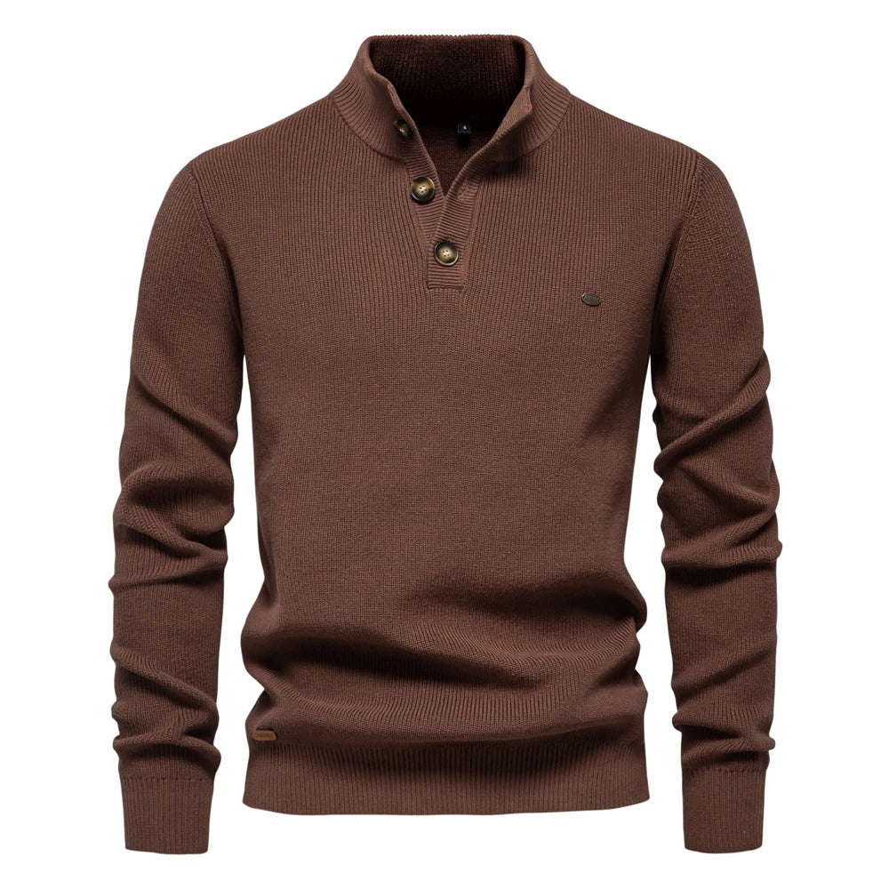 Marvion | Heren Trui Met Knoopdesign