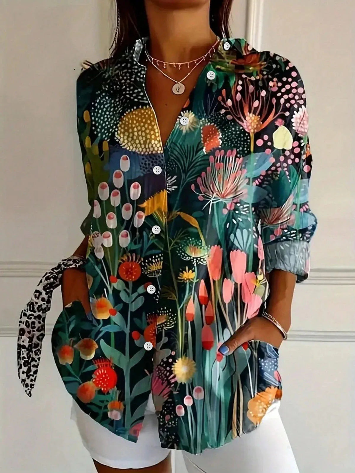 Portia | Blouse met kleurrijke print