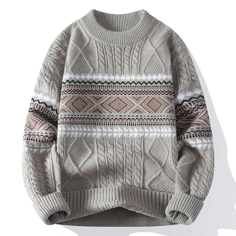 Christopher | Heren Kabeltrui met Winterpatroon