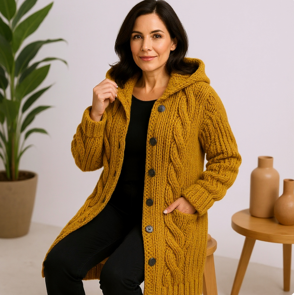 Karinne | Dames Lange Cozy Jas