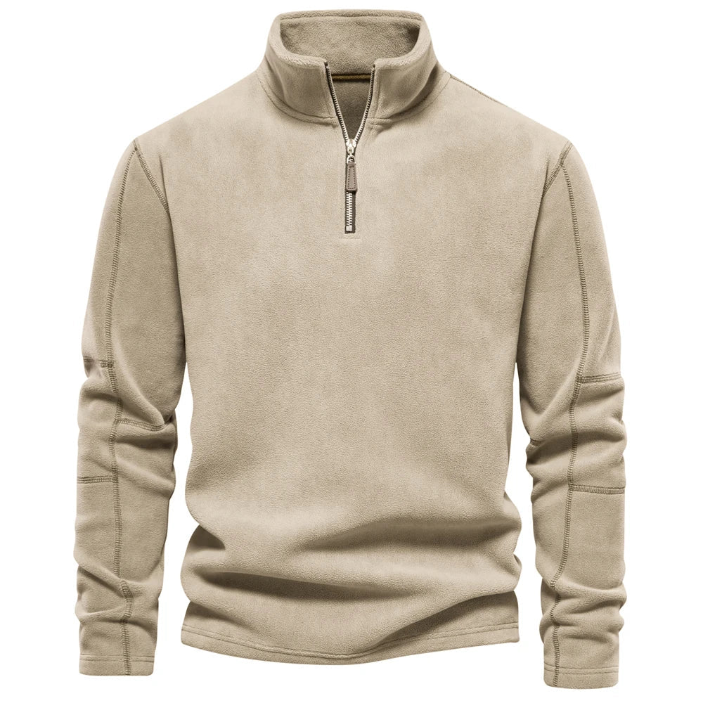 Larry | Heren Wintertrui met Hoge Kraag en Quarter-Zip