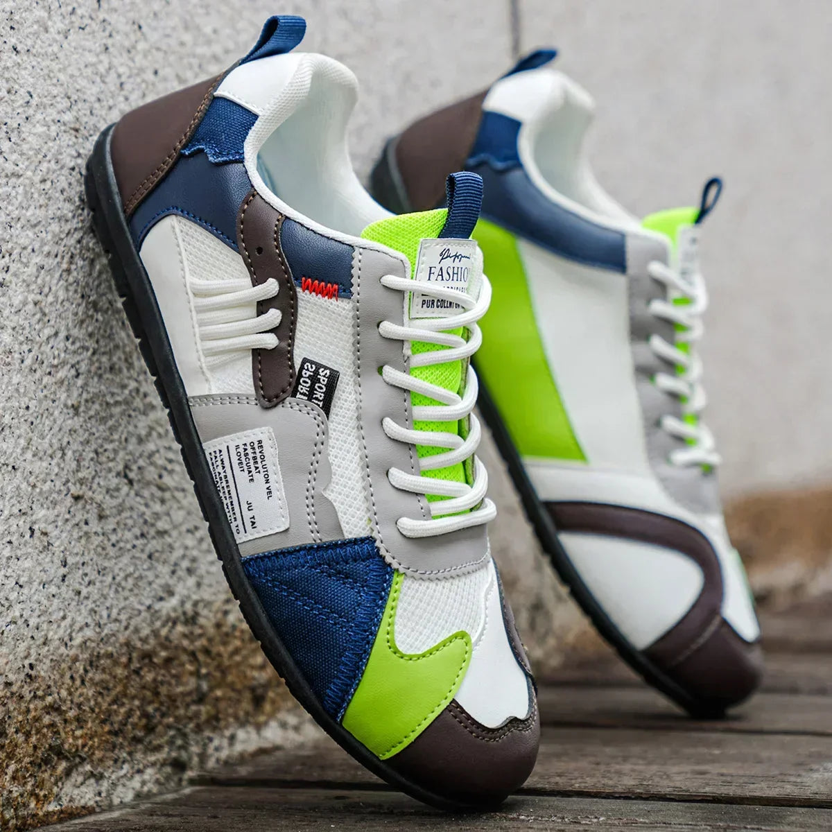 Wiebe | Retro Sneakers met Kleurblokken