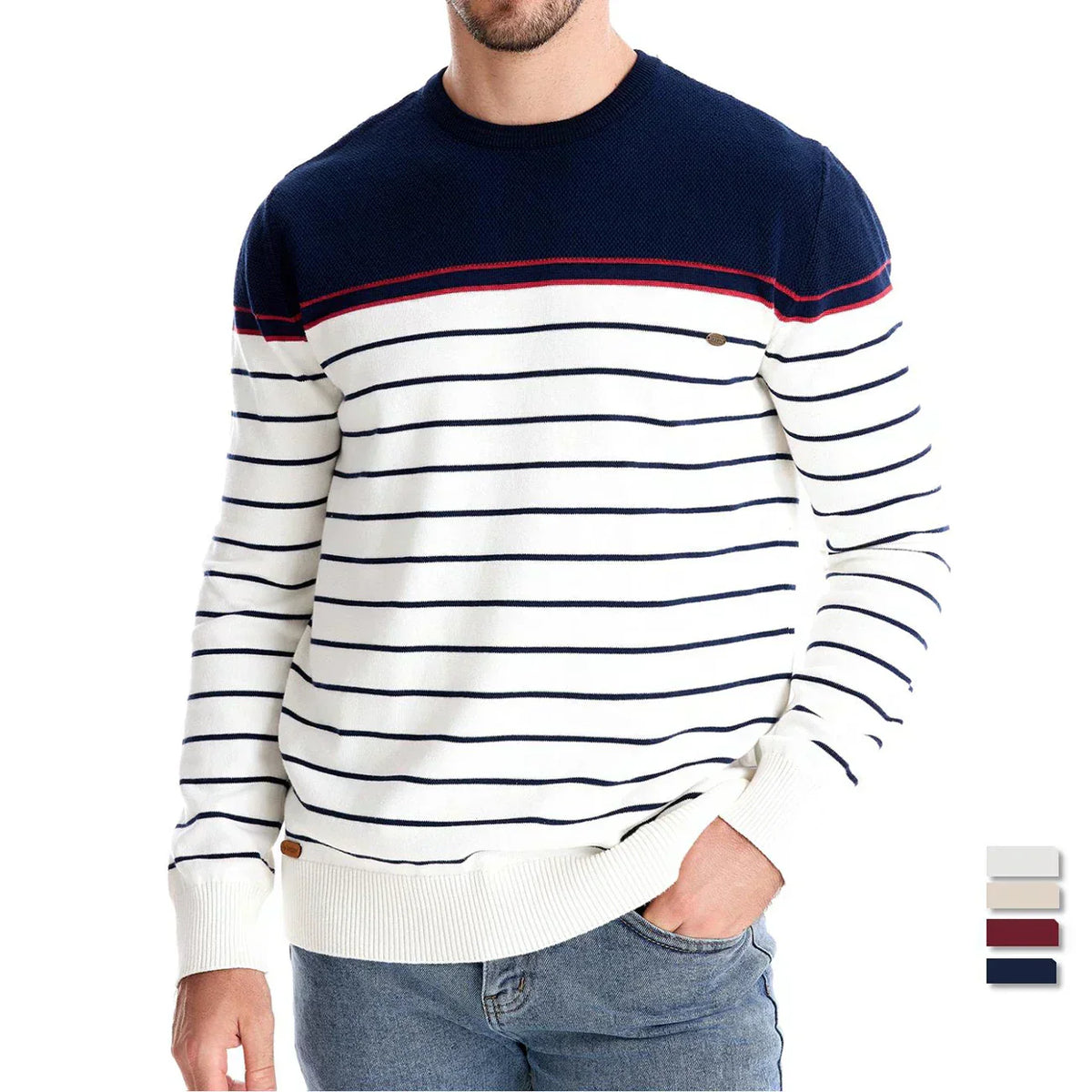 Kelrovind | Herentrui met moderne streeplook