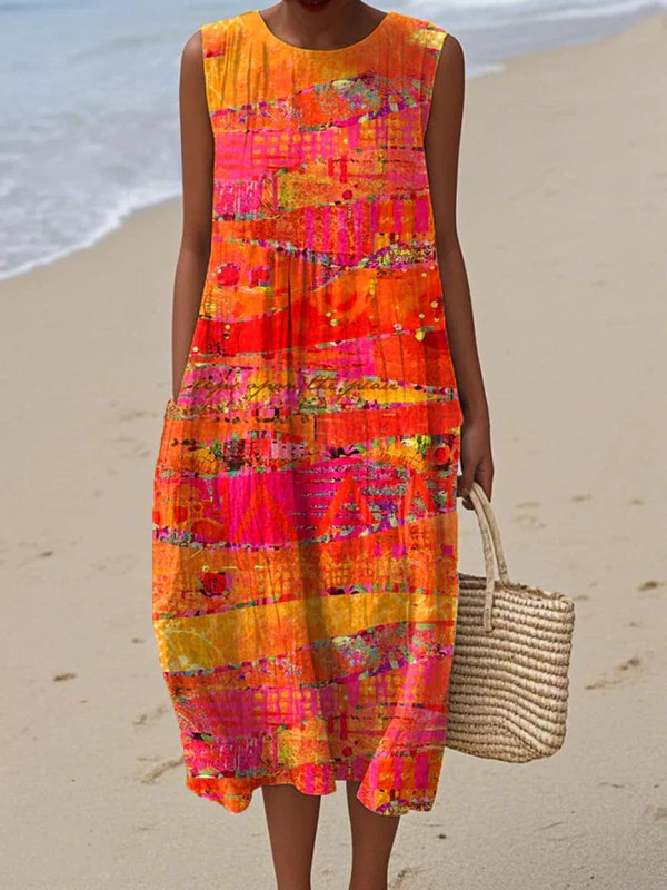 Faye | Sunset Midi Jurk