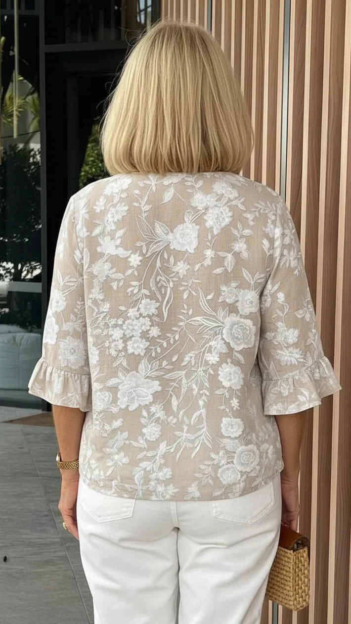 Velma | Blouse met knoopdetail