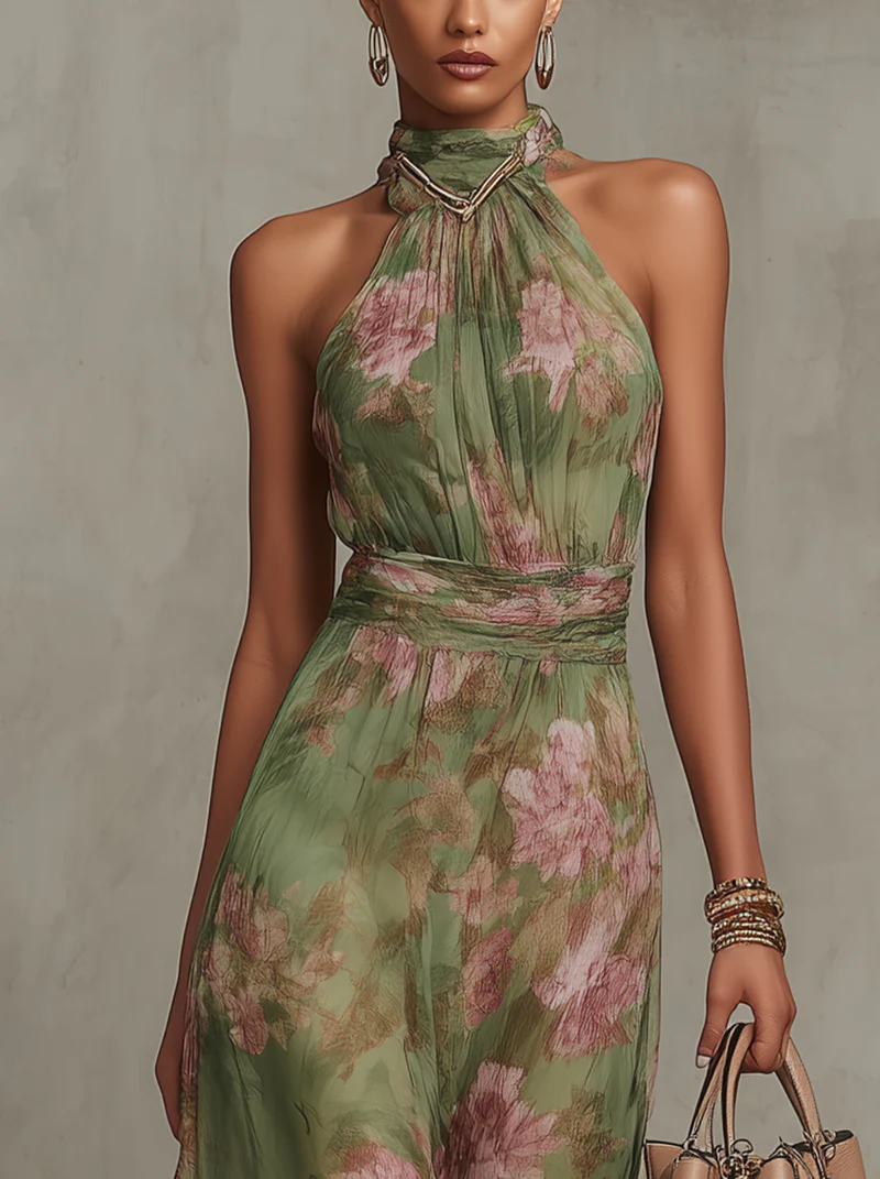 Katrina | Elegante Bloemen Maxi Jurk