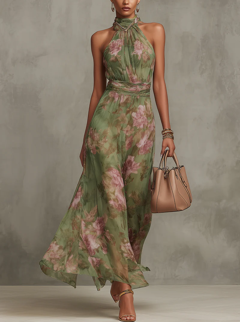 Katrina | Elegante Bloemen Maxi Jurk