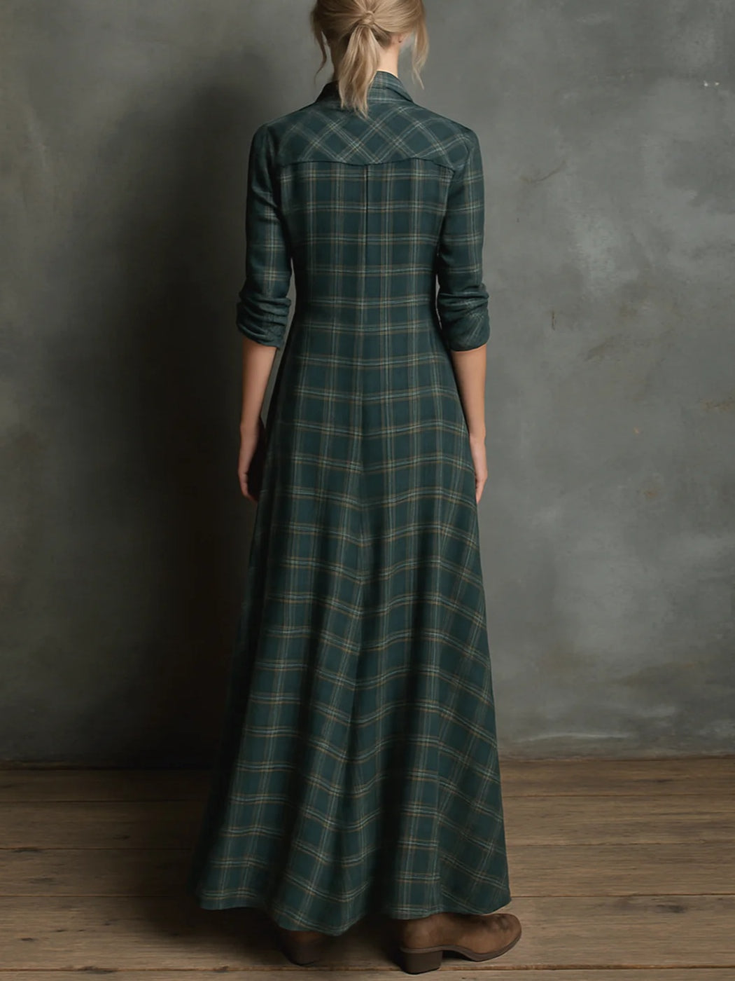 Talia | Moderne Boho Ruitjesjurk