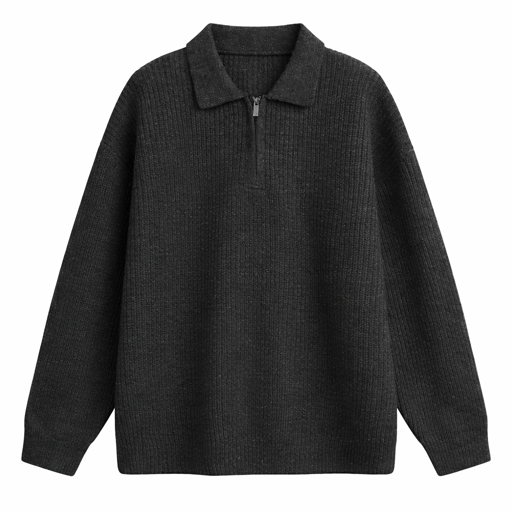 Brian | Heren Quarter-Zip Trui met Reverskraag