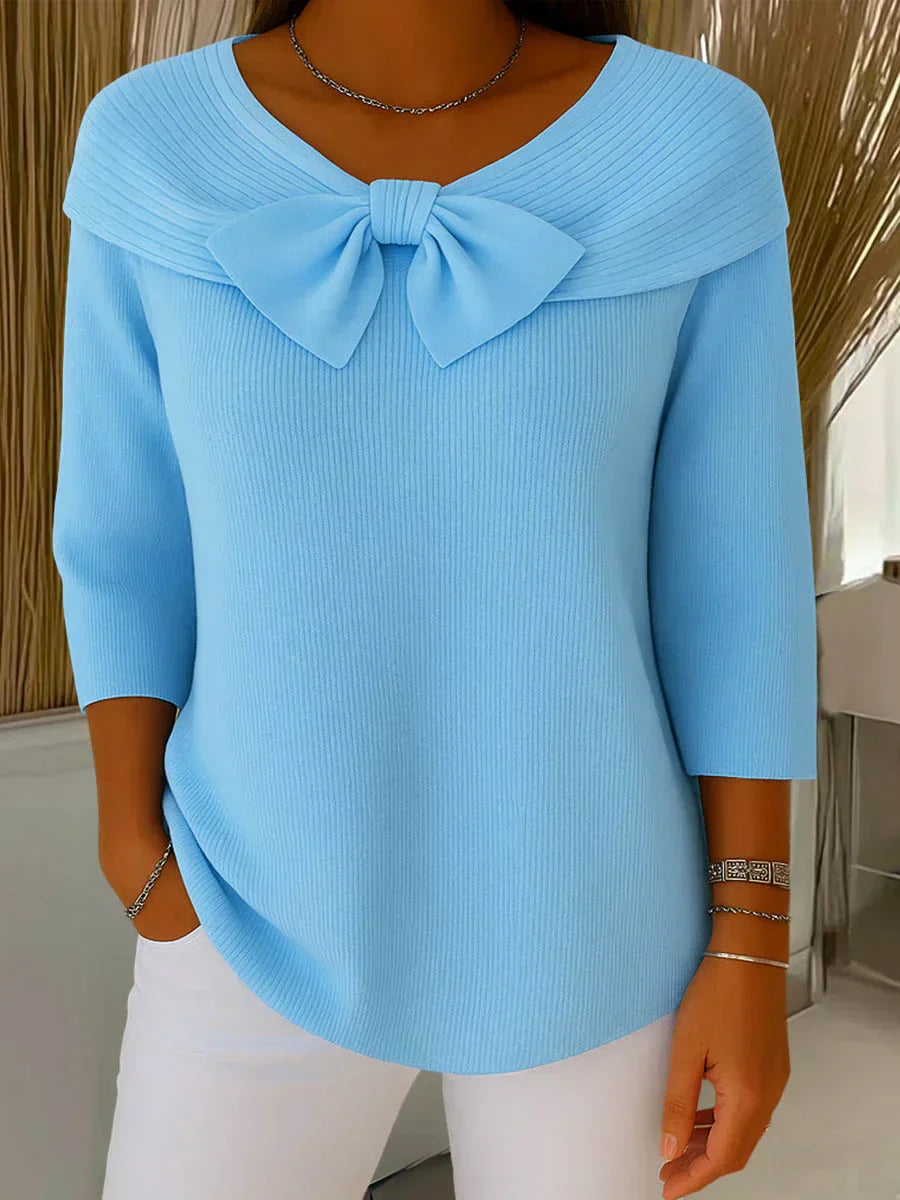 Lirya | Elegante gebreide top met strik
