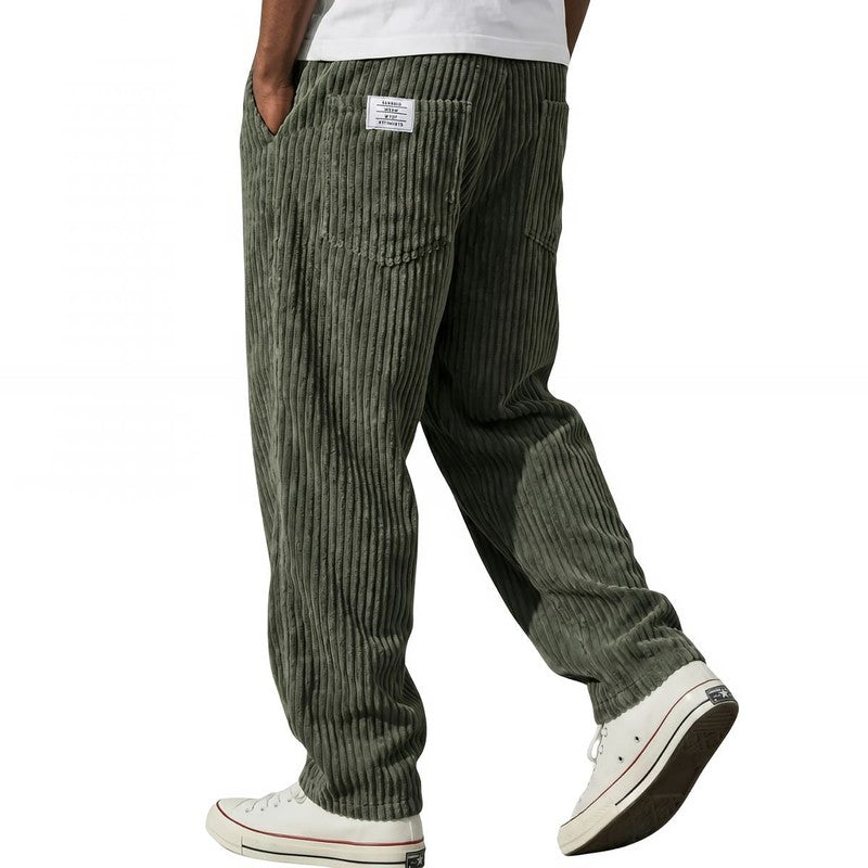 Jeroen | Geribde Relaxed Fit Broek