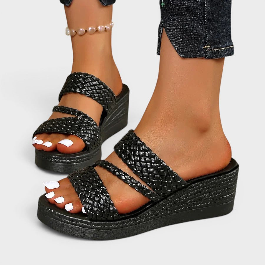 Susanne | Comfortabele plateausandalen